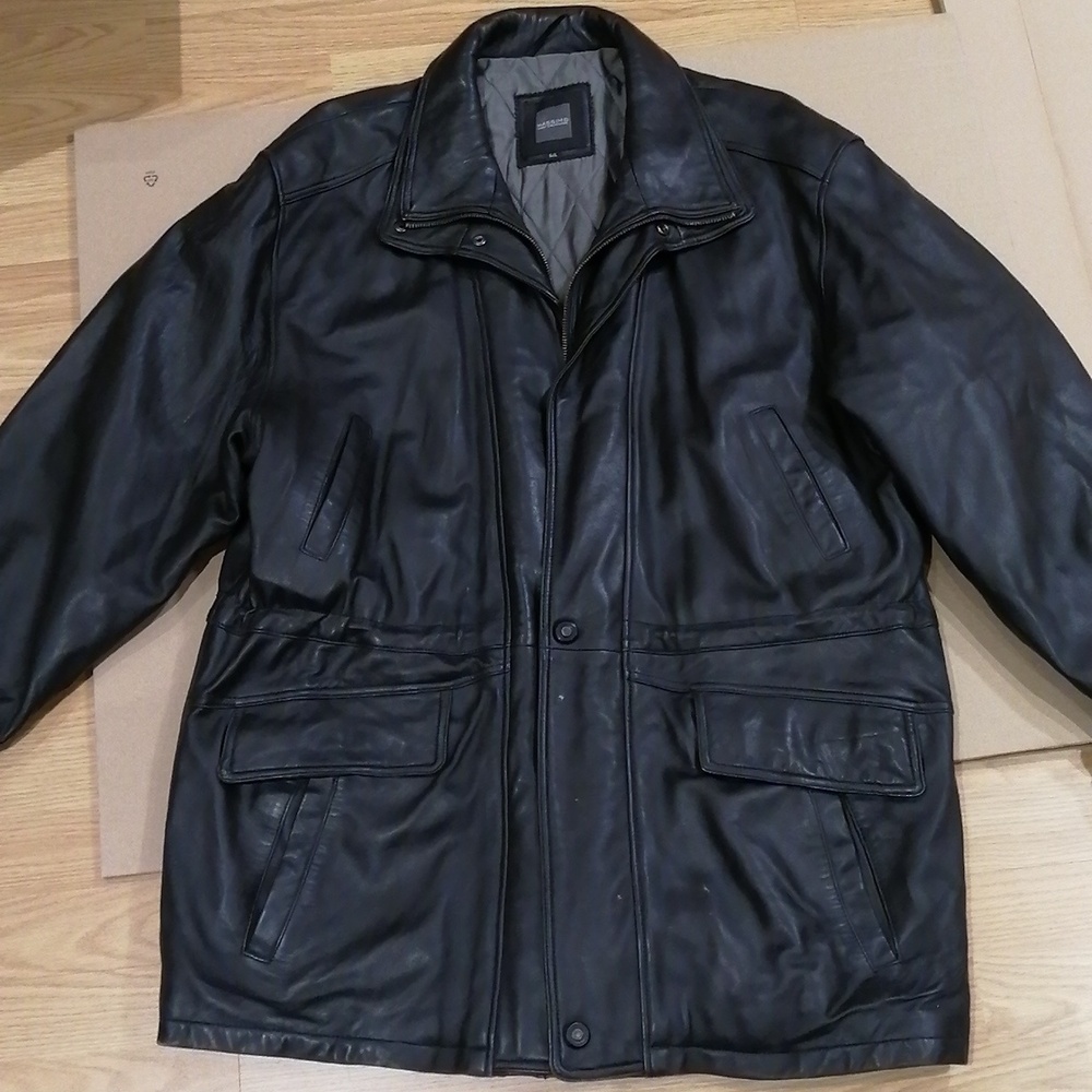 VTG Massimo Moda Collezione Men's Black Leather Coat / Jacket